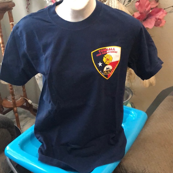 Hanes Tops - Authentic Tomball Fire Dept Fire & Rescue T Shirt This one is a Woman’s Small.